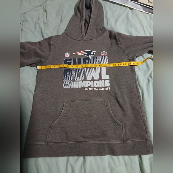 NFL PATRIOTS Fanatics Gray Super Bowl Pullover Sweatshirt HOODIE. XL - Picture 5 of 5